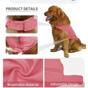 Breathable Dog Shirt For Thunderstorm, Dog Anxiety Vest Jacket Warp Size XL